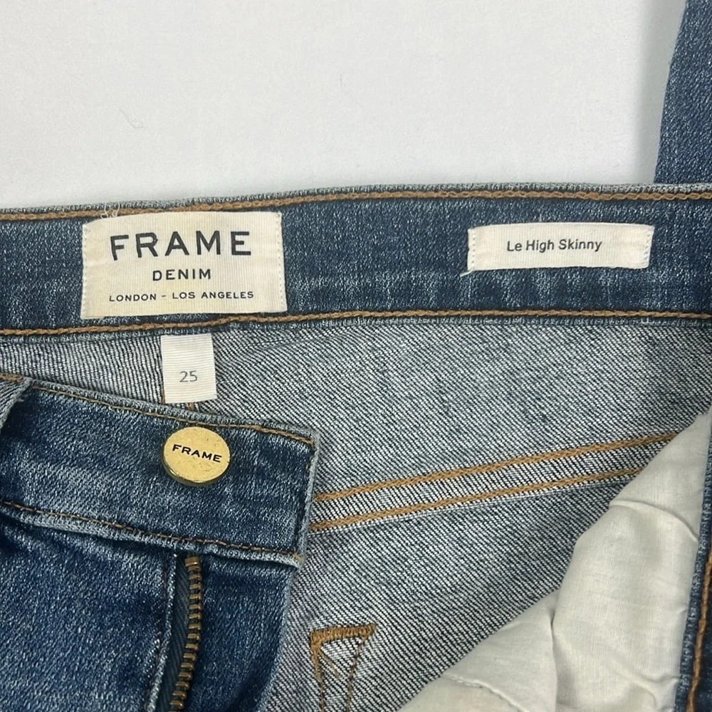 Frame Denim Women’s 25 Le High Skinny Distressed Stretchy Jean - Picture 4 of 15